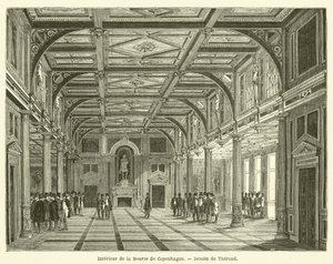 Intérieur de la Bourse de Copenhague - French School