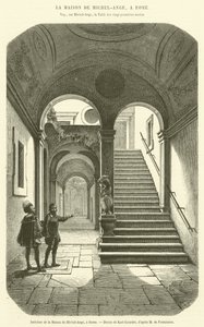Intérieur de la Maison de Michel-Ange, à Rome - French School