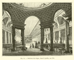 Intérieur du cirque, dans le jardin, en 1791 - French School