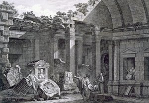 Intérieur du Temple de Diane, Nîmes, des Antiquités de la France : Vol I, Monuments de Nîmes