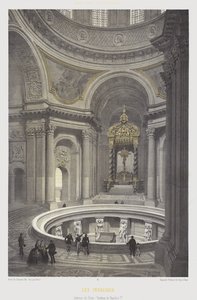 Intérieur du dôme et tombeau de Napoléon Ier, Les Invalides, Paris - French School