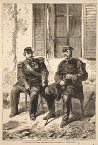 Entrevue entre Napoléon et Bismarck à Doncherry, illustration de l