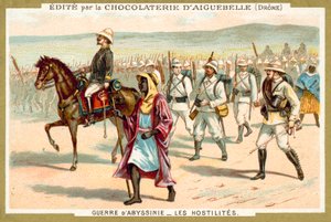Troupes italiennes en marche, Première guerre italo-éthiopienne - French School