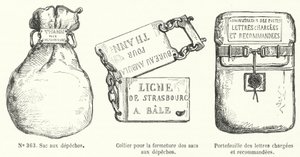 Objets utilisés par le service postal français - French School