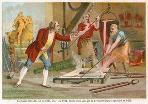 Jean-Balthazar Keller fondant la première statue équestre en 1699 - French School