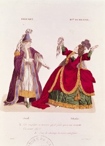 Jean-Baptiste Brizard dans le rôle de Joad et Mademoiselle Dumesnil comme Athalie, scène de l