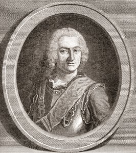 Jean-Baptiste François Desmarets, Marquis de Maillebois, Maréchal de France. De Les Heures Libres publié en 1908 - French School