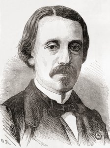 Jean Bernard Léon Foucault, de Les Merveilles de la Science, publié vers 1870 (gravure) - French School
