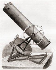 Télescope à miroir de Jean Bernard Léon Foucault sur une monture équatoriale, d