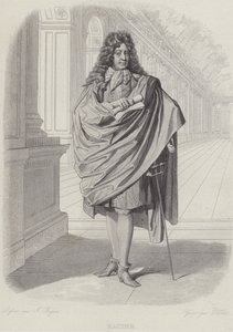 Jean Racine, dramaturge français, dans la Galerie des Glaces à Versailles - French School