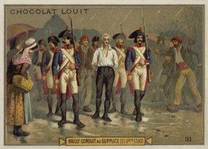 Jean Sylvain Bailly en route vers la guillotine, Révolution française, 11 novembre 1793 - French School