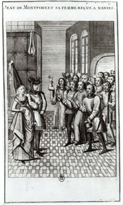 Jean de Bretagne, comte de Montfort, et son épouse accueillis à Nantes - French School