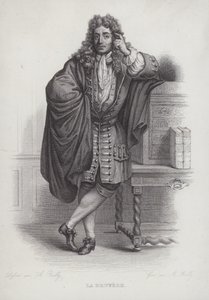 Jean de La Bruyère, philosophe, moraliste et auteur français (gravure) - French School