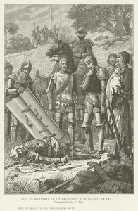 Jean de Montfort découvrant le corps de Charles de Blois après la bataille d