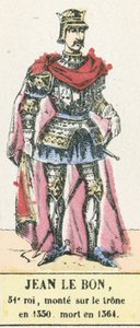 Jean le Bon, 51e roi, monte sur le trône en 1350, mort en 1364 - French School