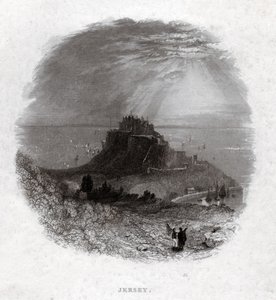 Île de Jersey (gravure, vers 1850) - French School