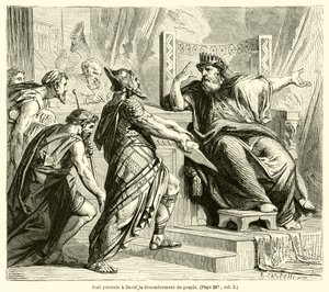 Joab présente à David le dénombrement du peuple - French School