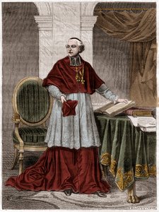 Joseph Fesch (1763-1839), cardinal français - gravure de 1879 - Portrait du cardinal Joseph Fesch, oncle de Napoléon Bonaparte (1763-1839) - dans Histoire de l