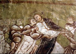 Judas embrassant le Christ (détail) - French School