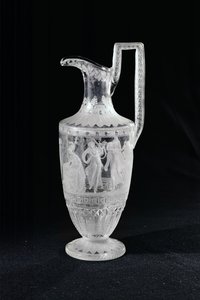 Cruche représentant une danseuse et un joueur de lyre - French School