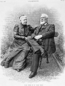Jules Verne et sa femme - French School