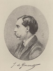 Jules de Goncourt, romancier français (gravure) - French School