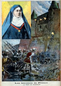 Julienne Duguesclin (1377-1404) religieuse bénédictine, illustration «Le Petit Journal» du 23 juillet 1894 (gravure) - French School