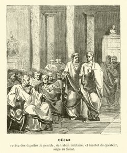 Jules César au Sénat romain - French School