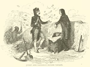 Junot et Napoléon devant Toulon (gravure) - French School
