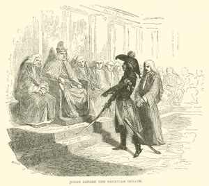 Junot devant le sénat vénitien (gravure) - French School
