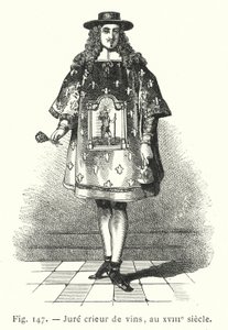 Juré crieur de vins, au XVIIIe siècle - French School