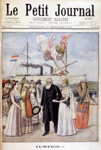 Justice ! : Le Président Kruger venant plaider la cause de son peuple en Hollande, auprès de la Reine Wilhelmine - dans « Le Petit Journal » du 16/12/1900 - French School