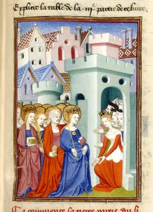 Justice, la Vierge et les Saints, MS Harley 4431, f.361r, France, c.1410-14 - French School