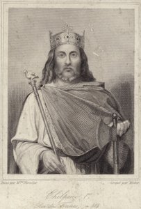 Roi Chilpéric I de Neustrie - French School