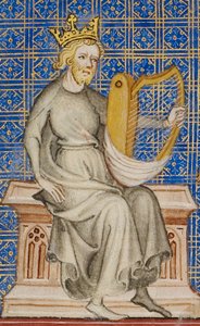 Le roi David de la Bible Historiale, c.1360-70 - French School
