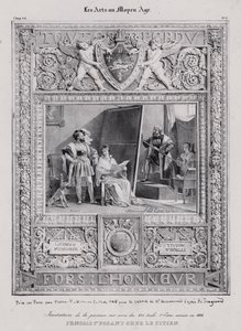Le roi François Ier de France posant pour son portrait par le peintre italien Titien - French School