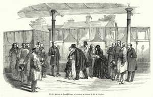 Le roi Louis-Philippe de France arrivant à la gare de Croydon après avoir été contraint à l