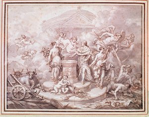 Le roi Louis XVI prêtant serment sur le Livre de la Constitution