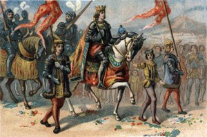 Le roi de France Charles VIII (1470-1498) entra à Naples, Italie, le 22 février