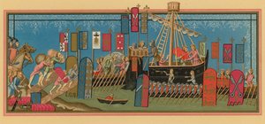 Chevaliers du Saint-Esprit embarquant pour les croisades - French School