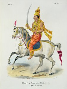 Kubera le dieu de la richesse, gravé par C. de Motte (1785-1836) - French School
