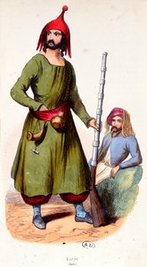 Guerriers kurdes, vers 1840 - French School