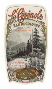 Étiquette La Cévenole, Eau de Cologne - French School