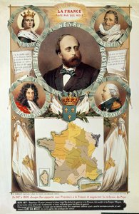 La France faite par ses rois, Henri Charles Ferdinand Marie Dieudonné, Comte de Chambord, après 1870 - French School