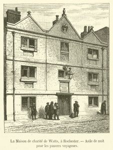 La Maison de charité de Watts, à Rochester, Asile de nuit pour les pauvres voyageurs - French School