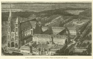La Maison impériale de Saint-Denis vue à vol d