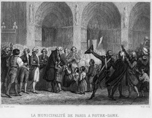 La Municipalité de Paris à Notre-Dame - dans "Révolution française" par Thiers. 19ème siècle - French School