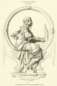 La Musique sacrée, bas-relief de la statue de Beethoven, à Bonn - French School