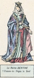 La reine Berthe, femme de Pépin le Bref - French School