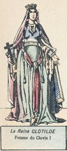La reine Clotilde, femme de Clovis I - French School